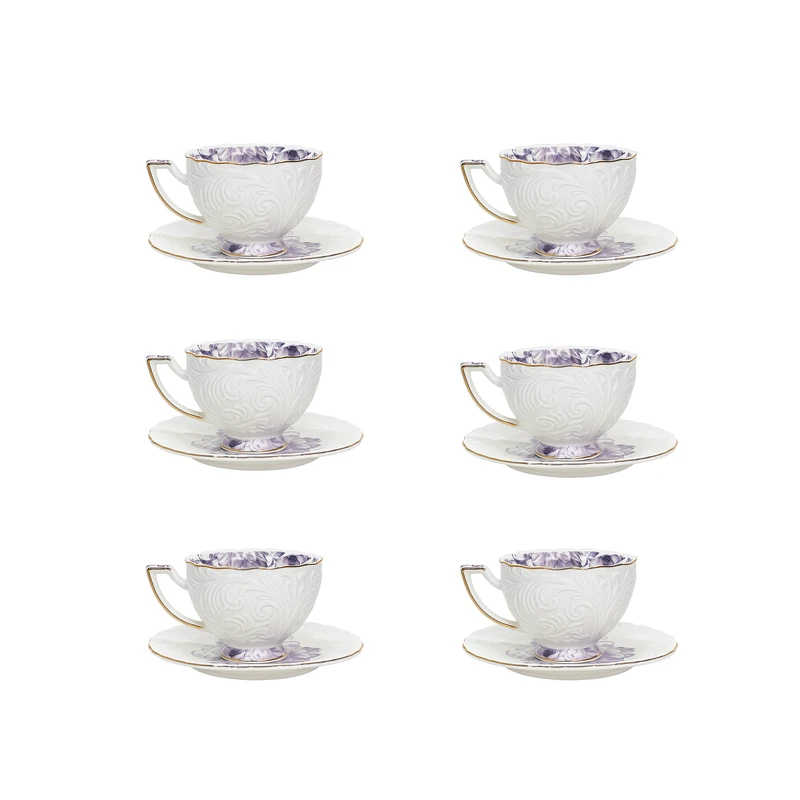 سرویس قهوه خوری 12 پارچه 6 نفره شاهین مدل dantella e
