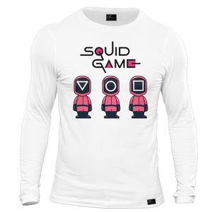 نقد و بررسی تی شرت آستین بلند مردانه مدل squid game کد B3 رنگ سفید توسط خریداران