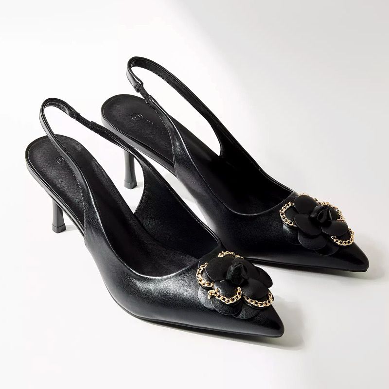 کفش زنانه مکس مدل Floral Accent Slip-On with Stiletto Heels -  - 4