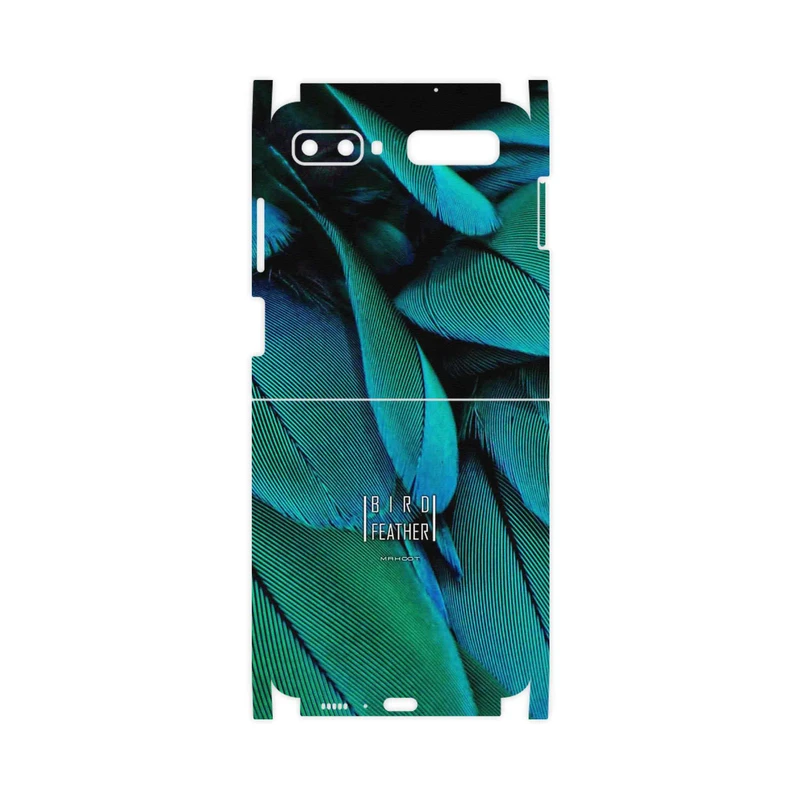 برچسب پوششی ماهوت مدل Green Feather-FullSkin مناسب برای گوشی موبایل سامسونگ Galaxy Z Flip