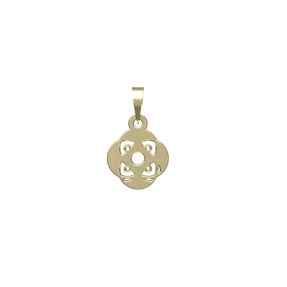 آویز گردنبند طلا 18 عیار زنانه مدوپد مدل هندسی کد PA1-10116 -  - 2