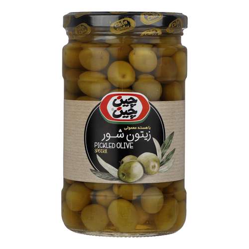 زیتون شور با هسته معمولی چین چین - 680 گرم 