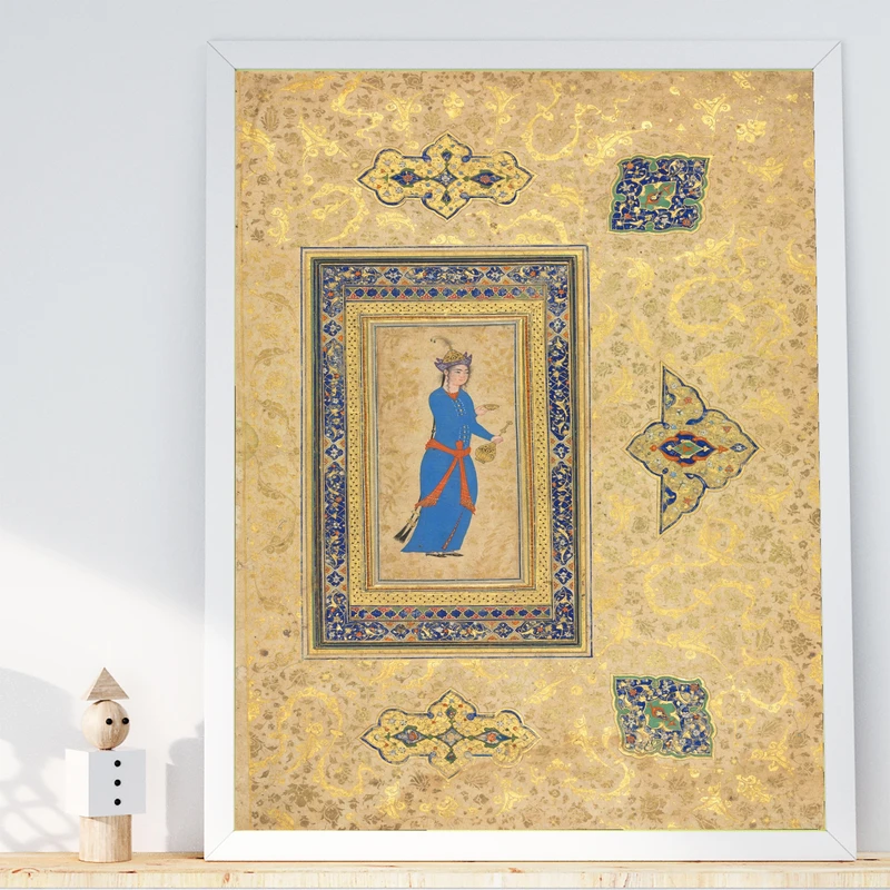 تابلو طرح نگاره شاهزاده خانم مدل G01670 فریم سفید