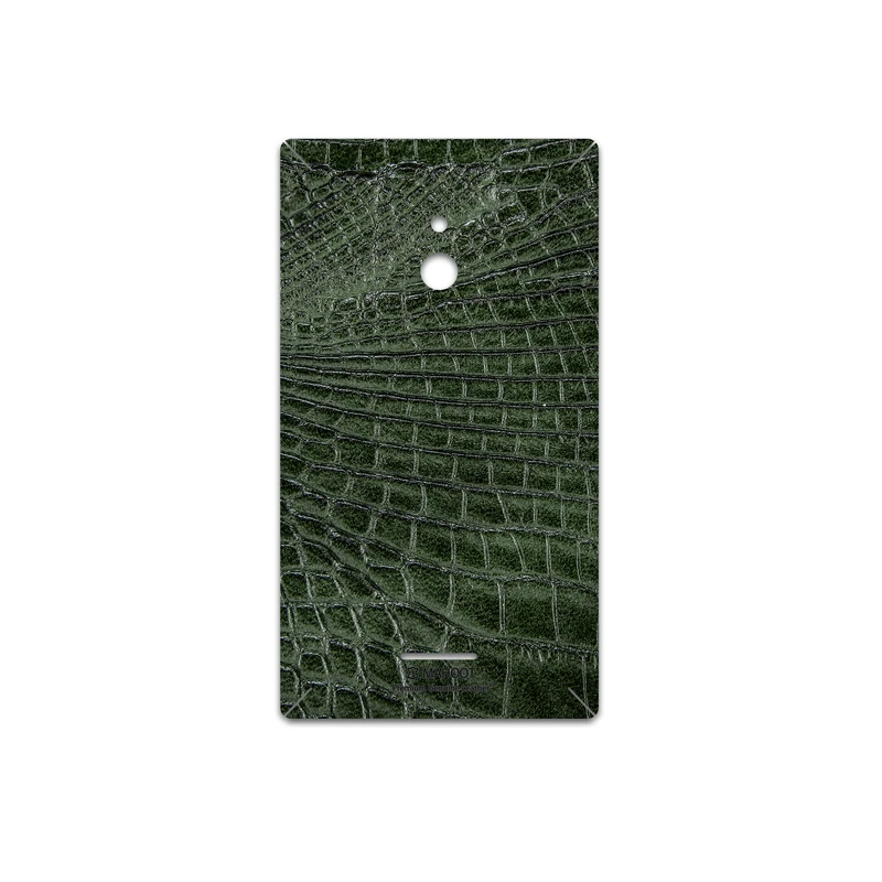 برچسب پوششی ماهوت مدل Green-Crocodile-Leather مناسب برای گوشی موبایل نوکیا XL