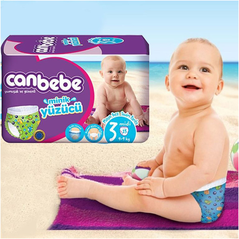 پوشک استخری جان به به کد 456789 سایز 3 بسته 13 عددی