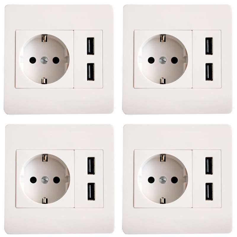 پریز USB مدل تارا بسته 4 عددی
