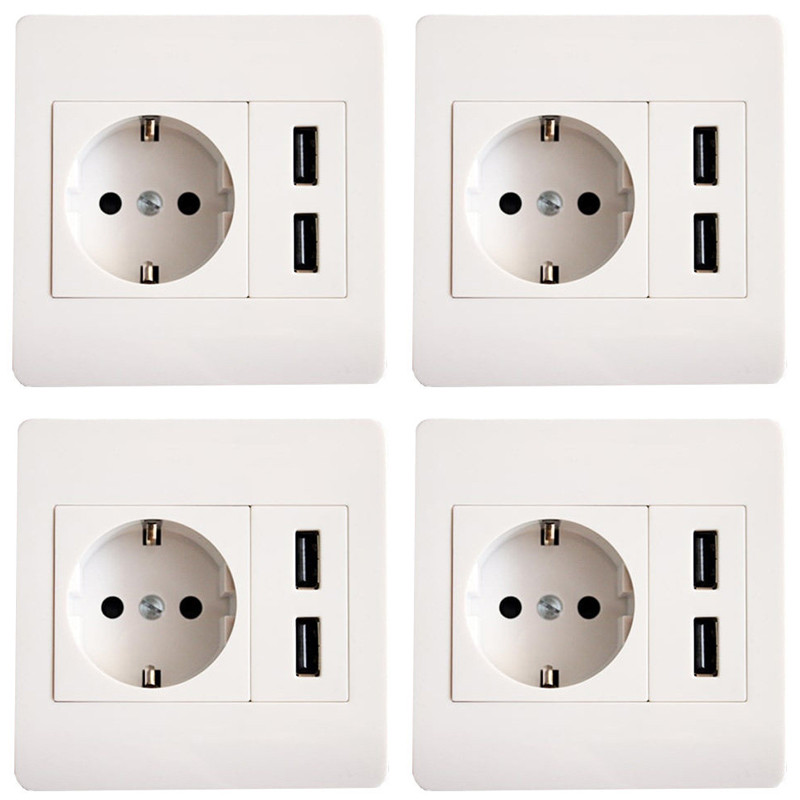 پریز USB مدل تارا بسته 4 عددی