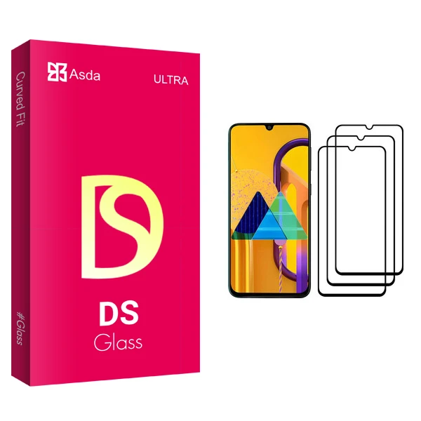 محافظ صفحه نمایش آسدا مدل DS مناسب برای گوشی موبایل سامسونگ Galaxy M30s بسته سه عددی