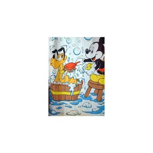 پرده حمام فرش مریم مدل Mickey - سایز 180 × 180 سانتی متر