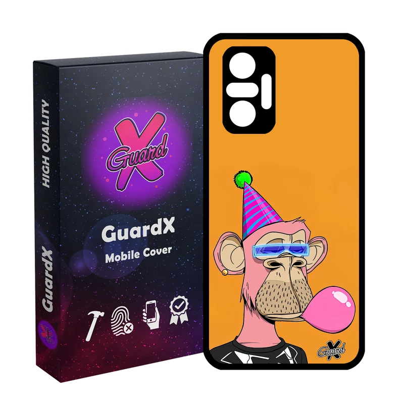 کاور گارد ایکس طرح میمون مدل Glass10433 مناسب برای گوشی موبایل شیائومی Redmi Note 10 Pro/Note 10 Pro Max