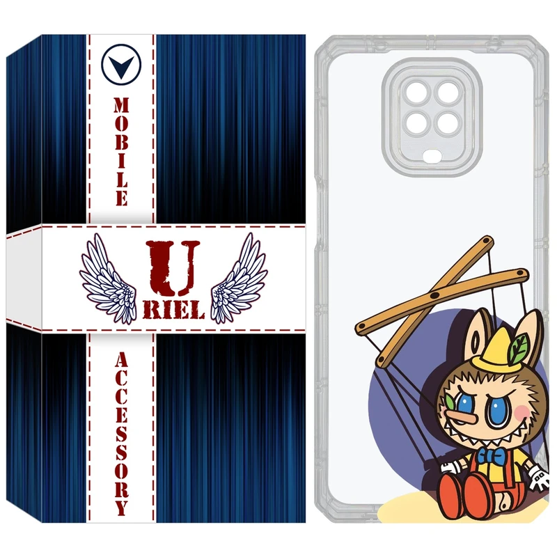 کاور یوریل مدل Clear کد 108 طرح لبوبو Labubu مناسب برای گوشی موبایل شیائومی Redmi Note 9S / Note 9 Pro / Note 9 Pro Max