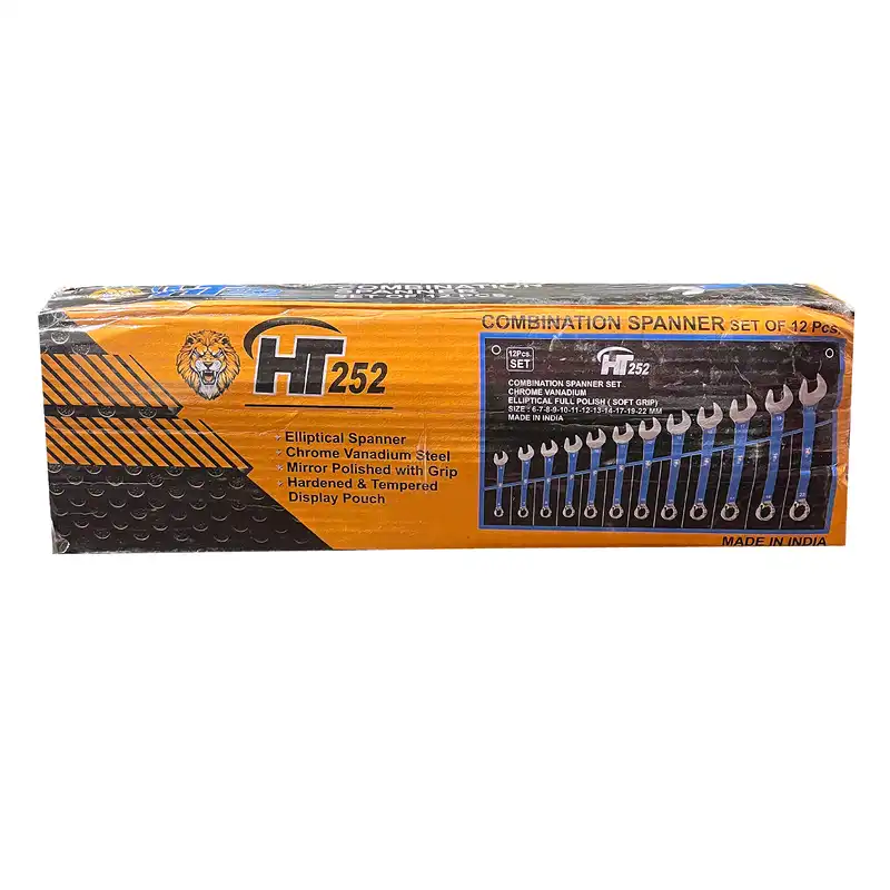 آچار یکسر تخت و یکسر رینگی اچ تی مدل AHT25200 مجموعه 12 عددی