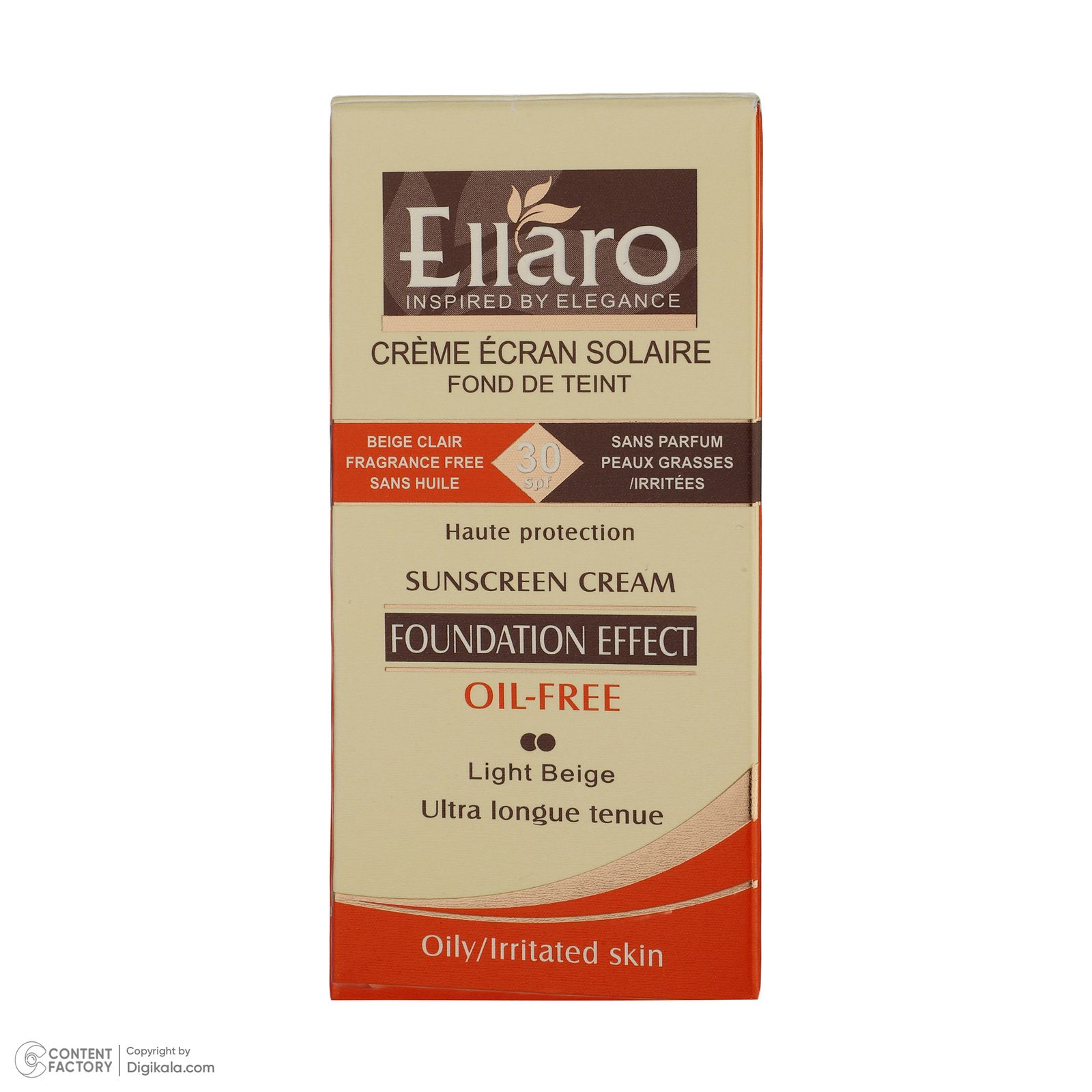 کرم ضد آفتاب رنگی الارو SPF30 سری Foundation Effect مدل Light Beige مناسب پوست های چرب تحت لیسانس حجم 40 میلی لیتر -  - 7