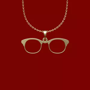 گردنبند طلا 18 عیار زنانه مدوپد مدل عینک کد Q2-1-1195