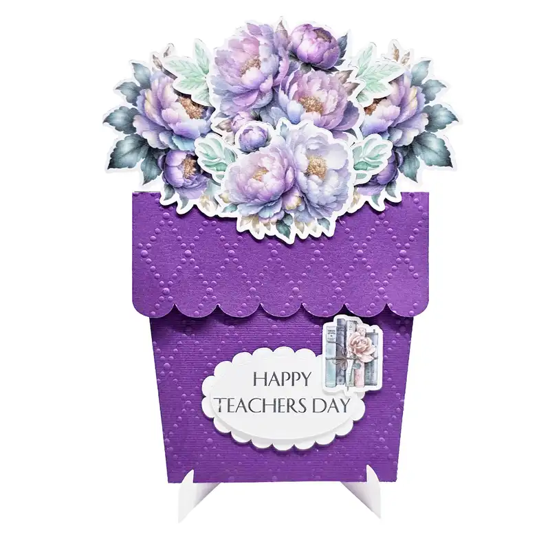 کارت پستال مدل Teachers Day طرح گلدان
