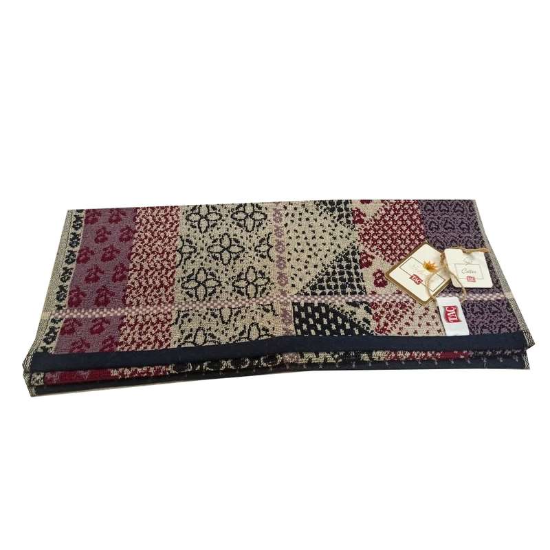 حوله دستی تاچ مدل ژاکارد یونانی سایز 80x40 سانتی متر