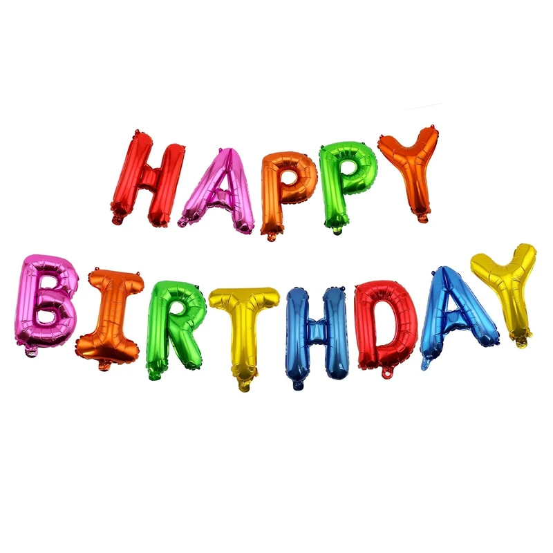 بادکنک فویلی مدل هپی برت دی کد DB23 مجموعه 13 عددی