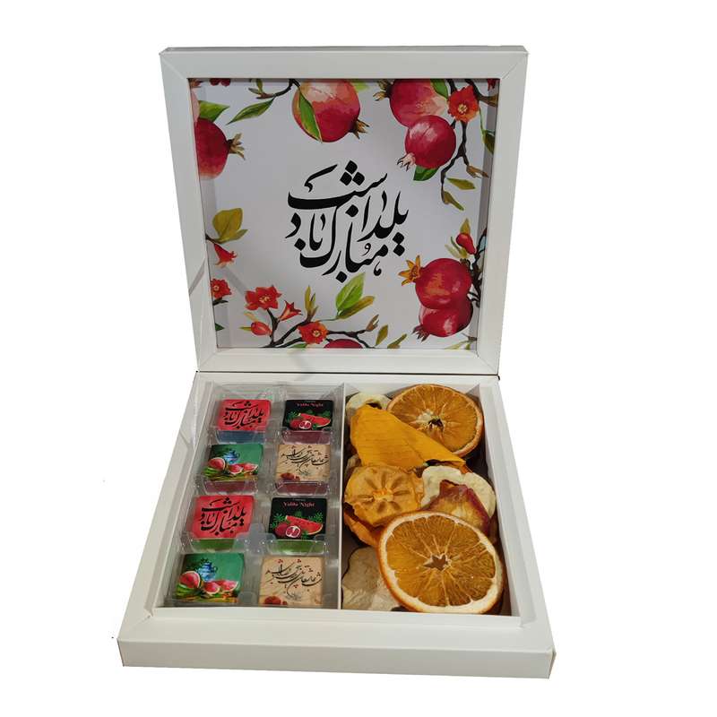 جعبه شکلات و میوه خشک یلدا - 200 گرم