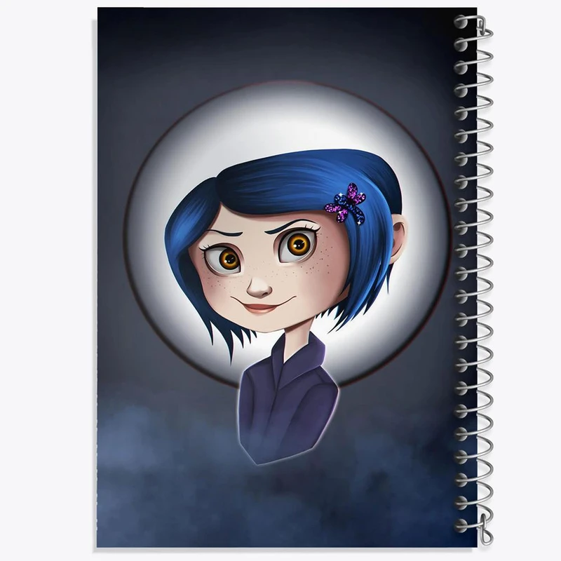 دفتر شطرنجی 50 برگ خندالو طرح کورالاین Coraline کد 20777