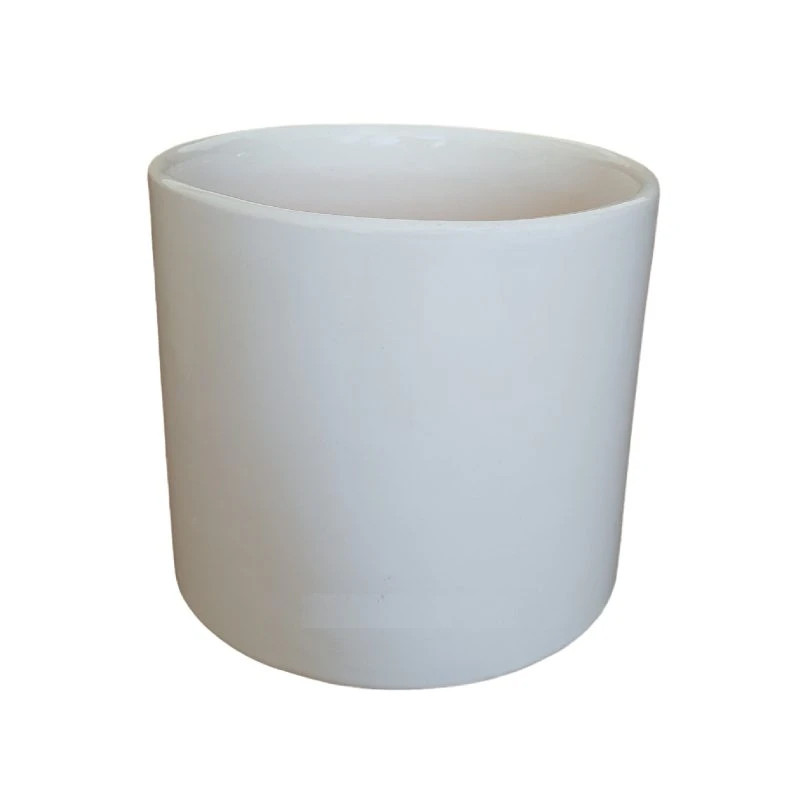 گلدان سفالی طرح استوانه مدل لعاب دار   کد 0334