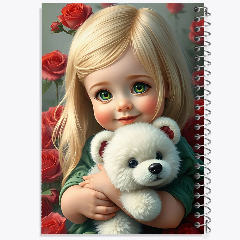 دفتر مشق 50 برگ خندالو طرح دخترانه کد F8434