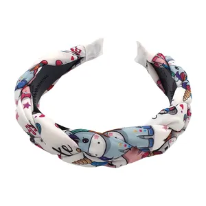 تل مو دخترانه مدل گیسبافت طرح یونیکورن كد PRC125-WH