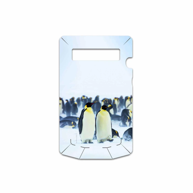 برچسب پوششی ماهوت مدل Penguin مناسب برای گوشی موبایل بلک بری P9981