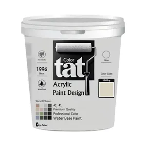 رنگ بژ روشن مات اکرولیک تات کد 1505-y حجم 1 لیتر