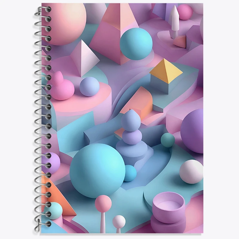 دفتر زبان 50 برگ خندالو مدل دو خط طرح پترن فانتزی کد N4935