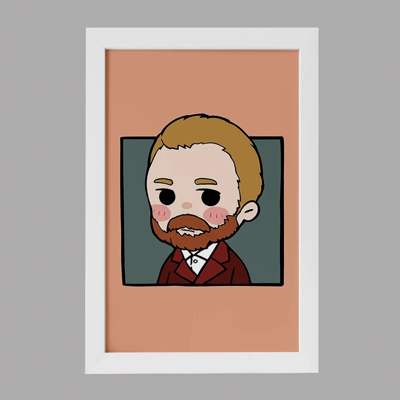 تابلو خندالو مدل ونسان ونگوگ کد F6868