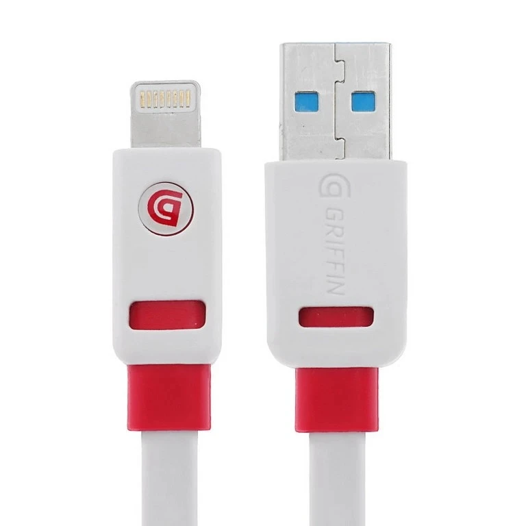 کابل تبدیل USB به لایتنینگ گریفین مدل FLAT طول 1 متر