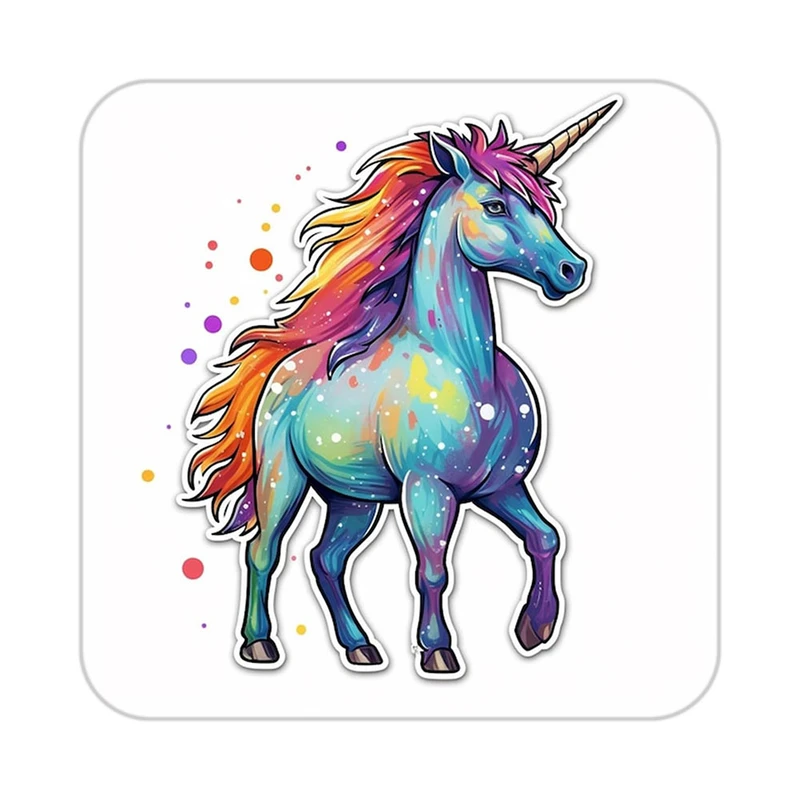 زیر لیوانی کاکتی طرح اسب تک شاخ و یونیکورن مدل mp30110