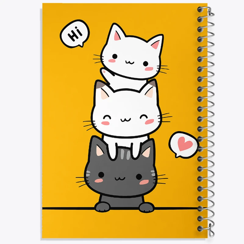 دفتر مشق 50 برگ خندالو طرح گربه های کیوت کد F8175