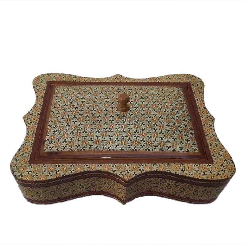 شکلات خوری خاتم کاری مدل طرح دار دالبری