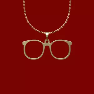 گردنبند طلا 18 عیار زنانه مدوپد مدل عینک کد Q2-1-1200