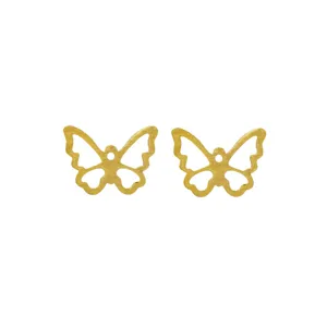 گوشواره طلا 18 عیار زنانه الن نار مدل پروانه