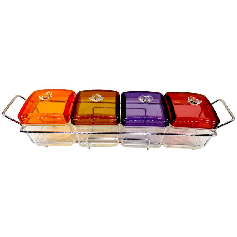 ست جای ادویه 4 پارچه الین کد GOL01 ست جای ادویه 4 پارچه الین کد GOL01