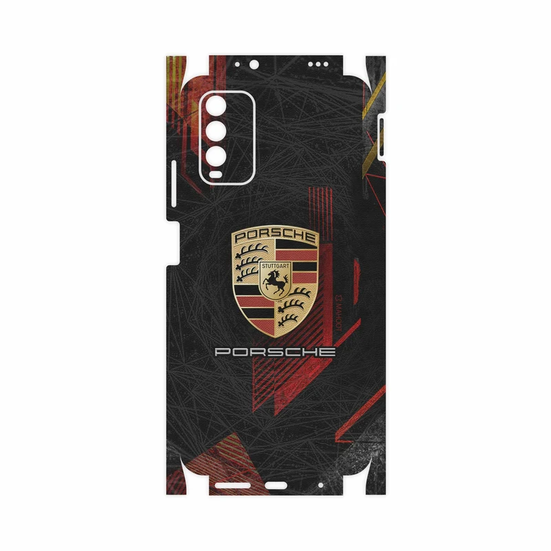 برچسب پوششی ماهوت مدل Porsche-Logo-FullSkin مناسب برای گوشی موبایل شیائومی Redmi 9T