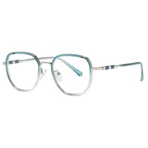 فریم عینک طبی چند ضلعی زنانه مدل TRZC829 C28-p81 Gradient Blue