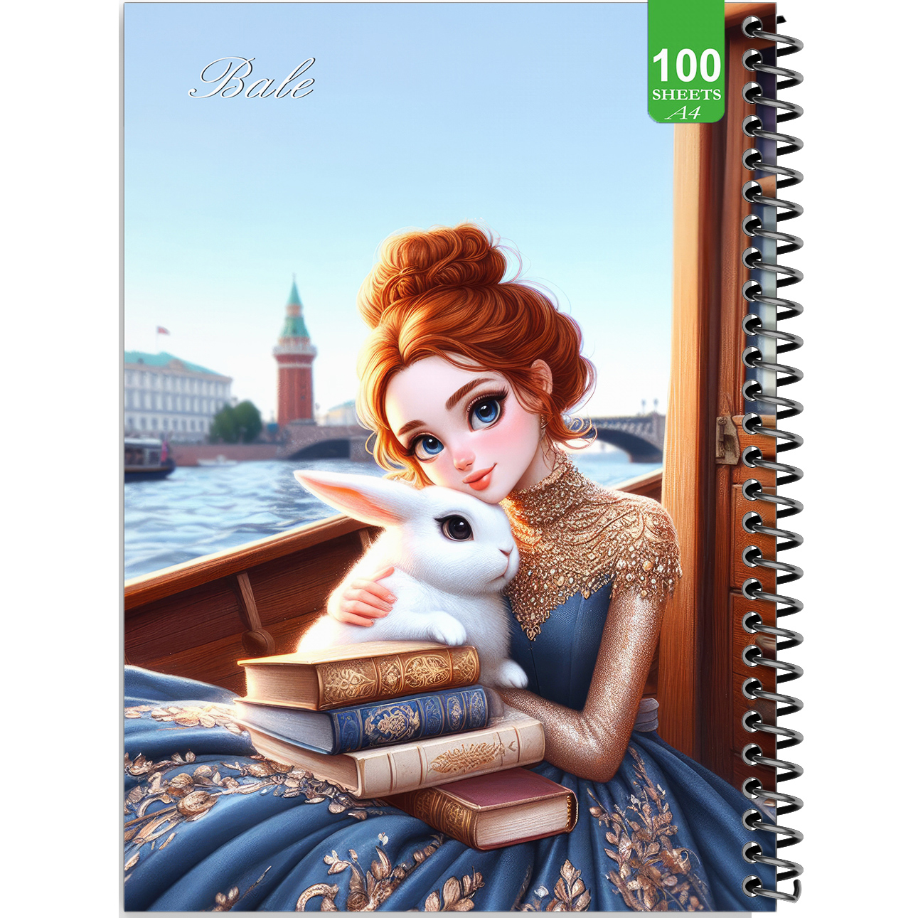 دفتر نقاشی 100 برگ بله طرح فانتزی دخترانه کد A4-N318