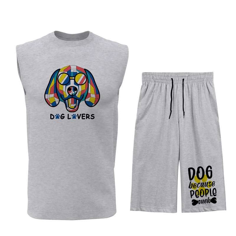 ست تاپ و شلوارک مردانه مدل D027G