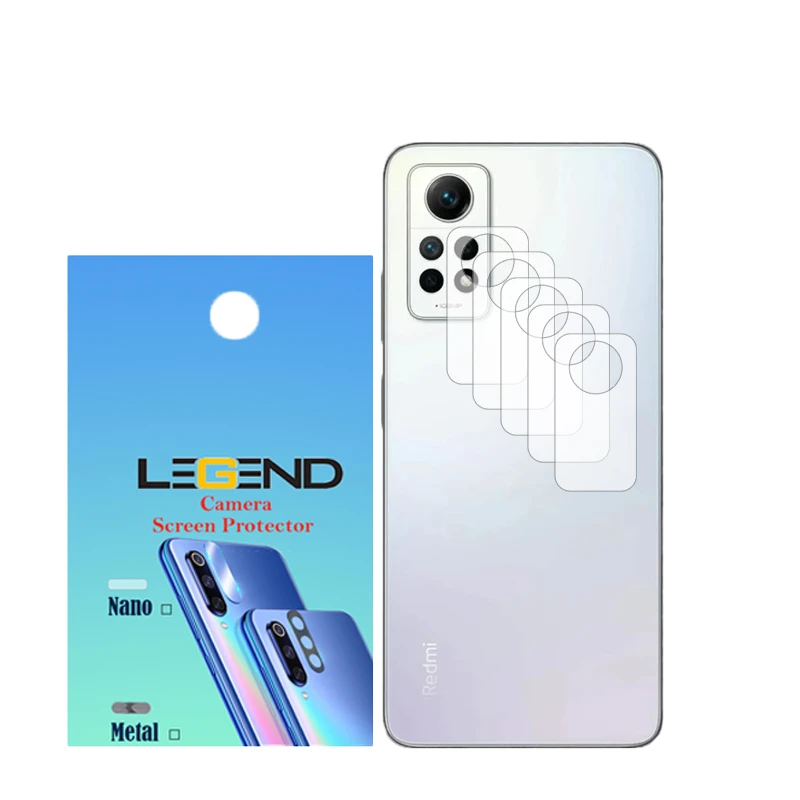 محافظ لنز دوربین لجند مدل نانوگلس مناسب برای گوشی موبایل شیائومی Note 12 Pro 4G بسته 5 عددی