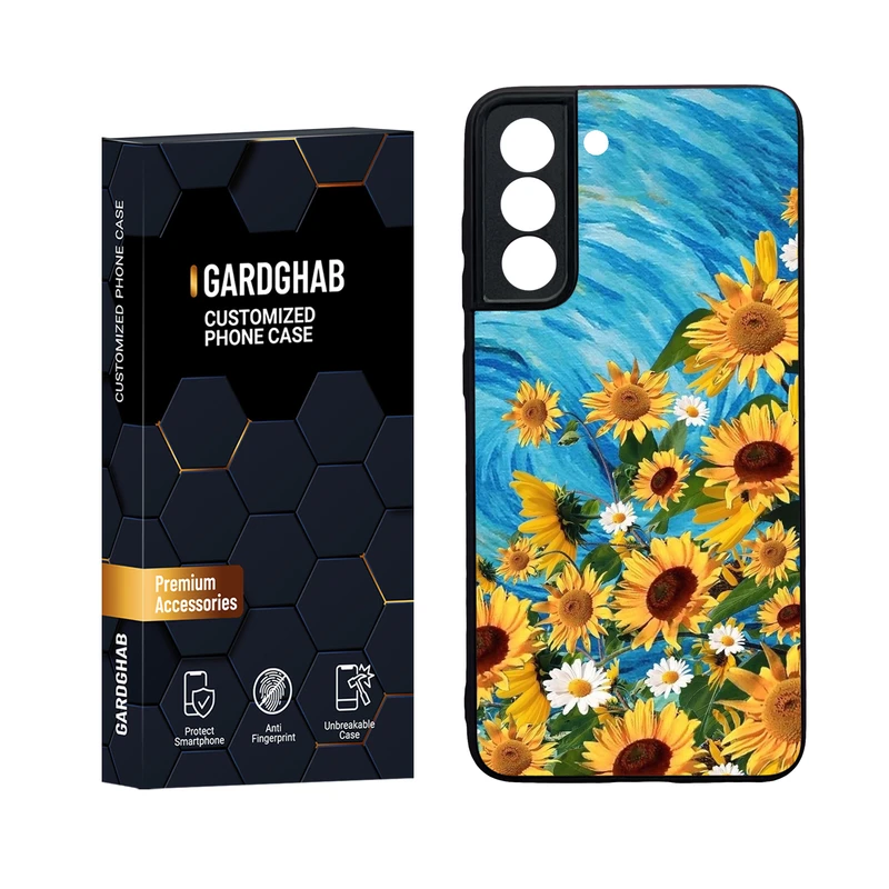 کاور گارد قاب مدل دور ژله ای پشت گلس هنری مناسب برای گوشی موبایل سامسونگ Galaxy S21 FE