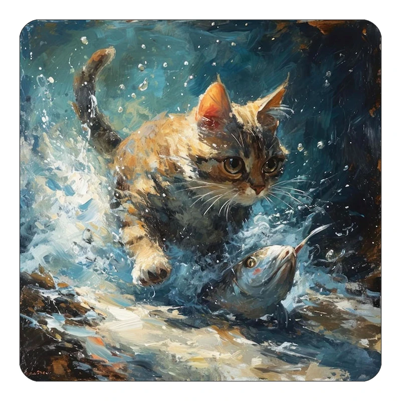 مگنت کاکتی طرح نقاشی رنگ روغن مدل mp69905