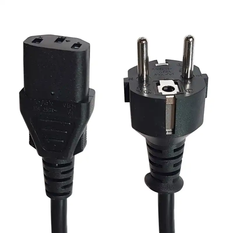 کابل برق سه پین منبع تغذیه کامپیوتر مدل 16A power طول 1.5 متر