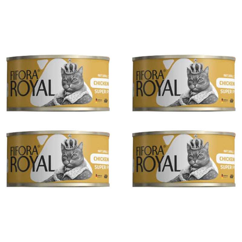 کنسرو غذای گربه نچرال فیفورا مدل  Chicken Fillet Veg وزن 120 گرم بسته 4 عددی