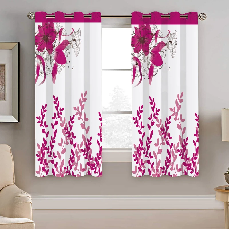 پرده نیروانا طرح گل مدل هازان کد 8666 سایز 140×200 سانتی متر