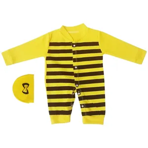 ست سرهمی و کلاه نوزادی مدل زنبوری