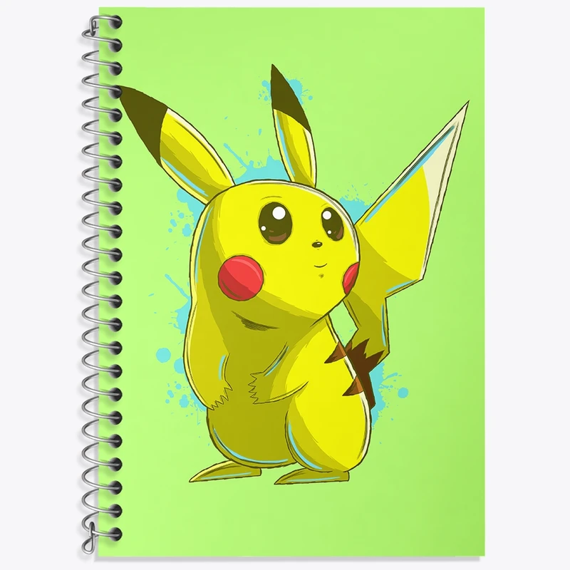 دفتر زبان 50 برگ خندالو مدل سه خط طرح پوکمون کد N29