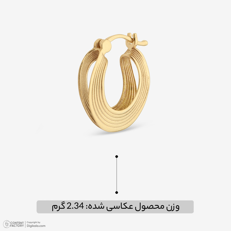 گوشواره میخی طلا 18 عیار زنانه جواهری راز مدل AMG5025